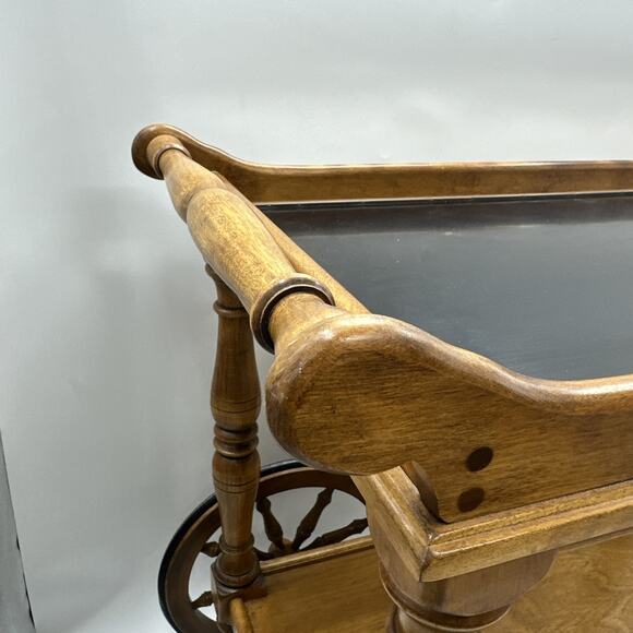 Antique Oak Tea Cart Cushman - Picture 2 of 16